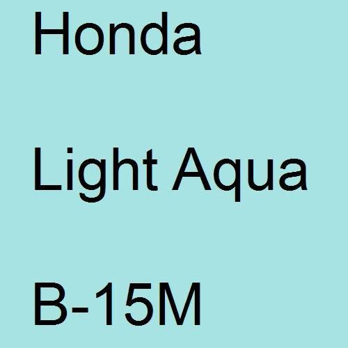 Honda, Light Aqua, B-15M.